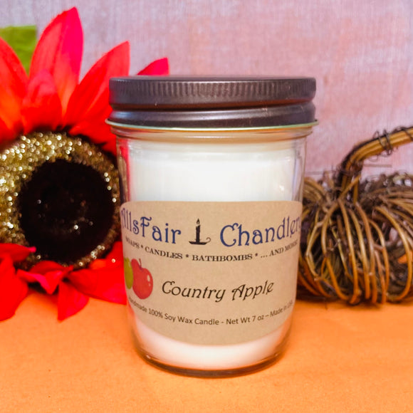 Country Apple 7 oz 100% Soy Wax Candle