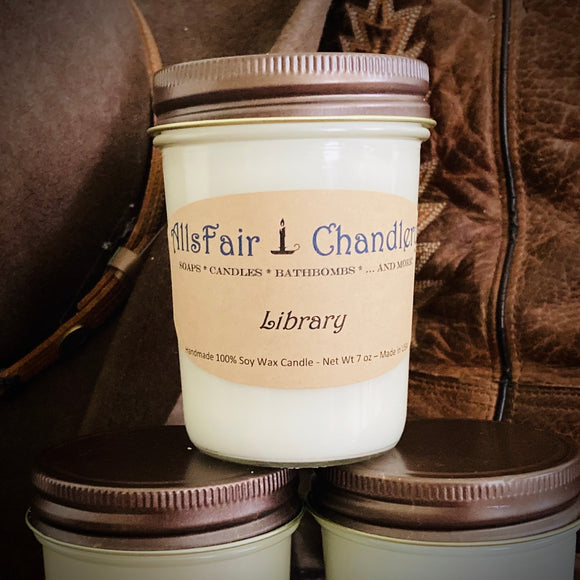 Library 7 oz 100% Soy Wax Candle
