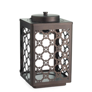 Punched Metal Candle Warmer Lantern - Garden