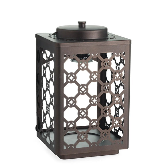 Punched Metal Candle Warmer Lantern - Garden