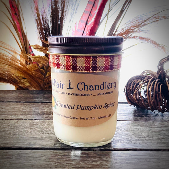 Toasted Pumpkin Spice 7 oz 100% Soy Wax Candle