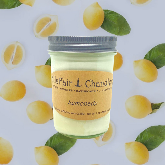 Lemonade (Lemon Essential Oil Candle) 7 oz 100% Soy Wax Candle